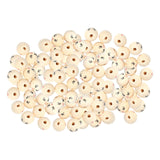 Maxbell 100Pcs Smiling Doll Head Wooden Beads with Faces Kids Loose Beads for Crafts Style B