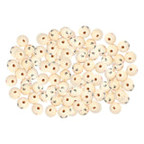 Maxbell 100Pcs Smiling Doll Head Wooden Beads with Faces Kids Loose Beads for Crafts Style B