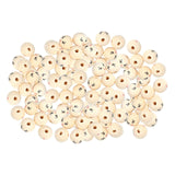 Maxbell 100Pcs Smiling Doll Head Wooden Beads with Faces Kids Loose Beads for Crafts Style B