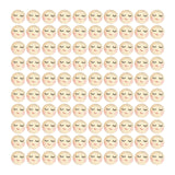 Maxbell 100Pcs Smiling Doll Head Wooden Beads with Faces Kids Loose Beads for Crafts Style C