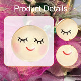 Maxbell 100Pcs Smiling Doll Head Wooden Beads with Faces Kids Loose Beads for Crafts Style C