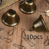 Maxbell Metal Craft Bells Hanging Ornament for Halloween Thanksgiving Christmas Tree 10Pcs