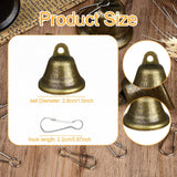Maxbell Metal Craft Bells Hanging Ornament for Halloween Thanksgiving Christmas Tree 20Pcs