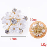 Maxbell 10 Pieces Flower Rhinestone Flatback Embellishments Wedding Shoes