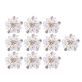 Maxbell 10 Pieces Flower Rhinestone Flatback Embellishments Wedding Shoes