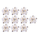 Maxbell 10 Pieces Flower Rhinestone Flatback Embellishments Wedding Shoes