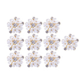 Maxbell 10 Pieces Flower Rhinestone Flatback Embellishments Wedding Shoes