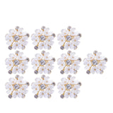 Maxbell 10 Pieces Flower Rhinestone Flatback Embellishments Wedding Shoes
