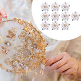 Maxbell 10 Pieces Flower Rhinestone Flatback Embellishments Wedding Shoes