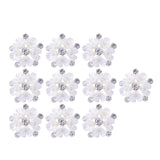 Maxbell 10 Pieces Flower Rhinestone Flatback Embellishments Wedding Shoes