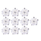Maxbell 10 Pieces Flower Rhinestone Flatback Embellishments Wedding Shoes