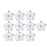 Maxbell 10 Pieces Flower Rhinestone Flatback Embellishments Wedding Shoes