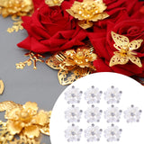 Maxbell 10 Pieces Flower Rhinestone Flatback Embellishments Wedding Shoes