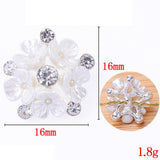 Maxbell 10 Pieces Flower Rhinestone Flatback Embellishments Wedding Shoes