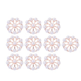 Maxbell 10 Pieces Flower Rhinestone Flatback Embellishments Wedding Shoes