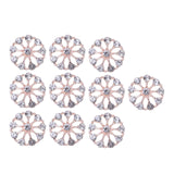Maxbell 10 Pieces Flower Rhinestone Flatback Embellishments Wedding Shoes