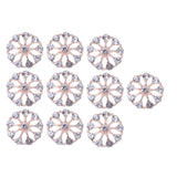 Maxbell 10 Pieces Flower Rhinestone Flatback Embellishments Wedding Shoes