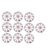 Maxbell 10 Pieces Flower Rhinestone Flatback Embellishments Wedding Shoes