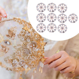 Maxbell 10 Pieces Flower Rhinestone Flatback Embellishments Wedding Shoes