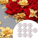 Maxbell 10 Pieces Flower Rhinestone Flatback Embellishments Wedding Shoes