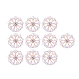 Maxbell 10 Pieces Flower Rhinestone Flatback Embellishments Wedding Shoes