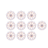 Maxbell 10 Pieces Flower Rhinestone Flatback Embellishments Wedding Shoes