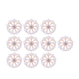 Maxbell 10 Pieces Flower Rhinestone Flatback Embellishments Wedding Shoes