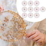 Maxbell 10 Pieces Flower Rhinestone Flatback Embellishments Wedding Shoes