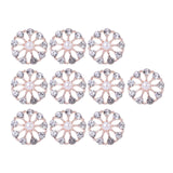 Maxbell 10 Pieces Flower Rhinestone Flatback Embellishments Wedding Shoes