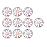 Maxbell 10 Pieces Flower Rhinestone Flatback Embellishments Wedding Shoes