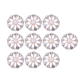 Maxbell 10 Pieces Flower Rhinestone Flatback Embellishments Wedding Shoes