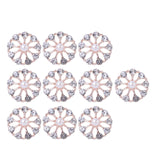 Maxbell 10 Pieces Flower Rhinestone Flatback Embellishments Wedding Shoes