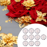 Maxbell 10 Pieces Flower Rhinestone Flatback Embellishments Wedding Shoes