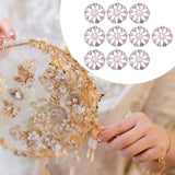 Maxbell 10 Pieces Flower Rhinestone Flatback Embellishments Wedding Shoes