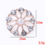Maxbell 10 Pieces Flower Rhinestone Flatback Embellishments Wedding Shoes
