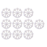 Maxbell 10 Pieces Flower Rhinestone Flatback Embellishments Wedding Shoes