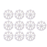 Maxbell 10 Pieces Flower Rhinestone Flatback Embellishments Wedding Shoes