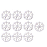 Maxbell 10 Pieces Flower Rhinestone Flatback Embellishments Wedding Shoes