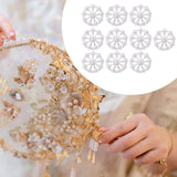 Maxbell 10 Pieces Flower Rhinestone Flatback Embellishments Wedding Shoes