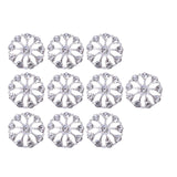 Maxbell 10 Pieces Flower Rhinestone Flatback Embellishments Wedding Shoes