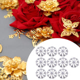 Maxbell 10 Pieces Flower Rhinestone Flatback Embellishments Wedding Shoes