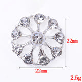 Maxbell 10 Pieces Flower Rhinestone Flatback Embellishments Wedding Shoes