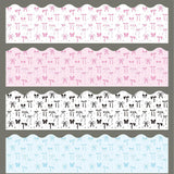 Maxbell Borders Stickers Stylish Bulletin Board Borders for School White Board Party white bow