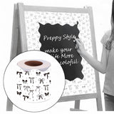 Maxbell Borders Stickers Stylish Bulletin Board Borders for School White Board Party black bow