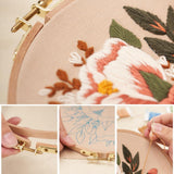 Maxbell Round Embroidery Hoop Sewing Tool Cross Stitch Hoop for DIY Embroidery Craft 3 inch
