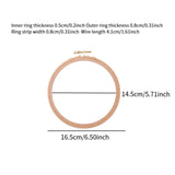 Maxbell Round Embroidery Hoop Sewing Tool Cross Stitch Hoop for DIY Embroidery Craft 6 inch