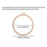Maxbell Round Embroidery Hoop Sewing Tool Cross Stitch Hoop for DIY Embroidery Craft 7 inch