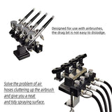 Maxbell Hold 4 Airbrushes Sturdy Multiple Fixing Rack Desktop Airbrushes Accessories