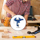 Maxbell Clamp-on Vise 360° Rotate Clamp Vice for Woodworking Craft Creation Modeling clampmouth 5cm blue