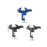Maxbell Clamp-on Vise 360° Rotate Clamp Vice for Woodworking Craft Creation Modeling clampmouth 5cm blue